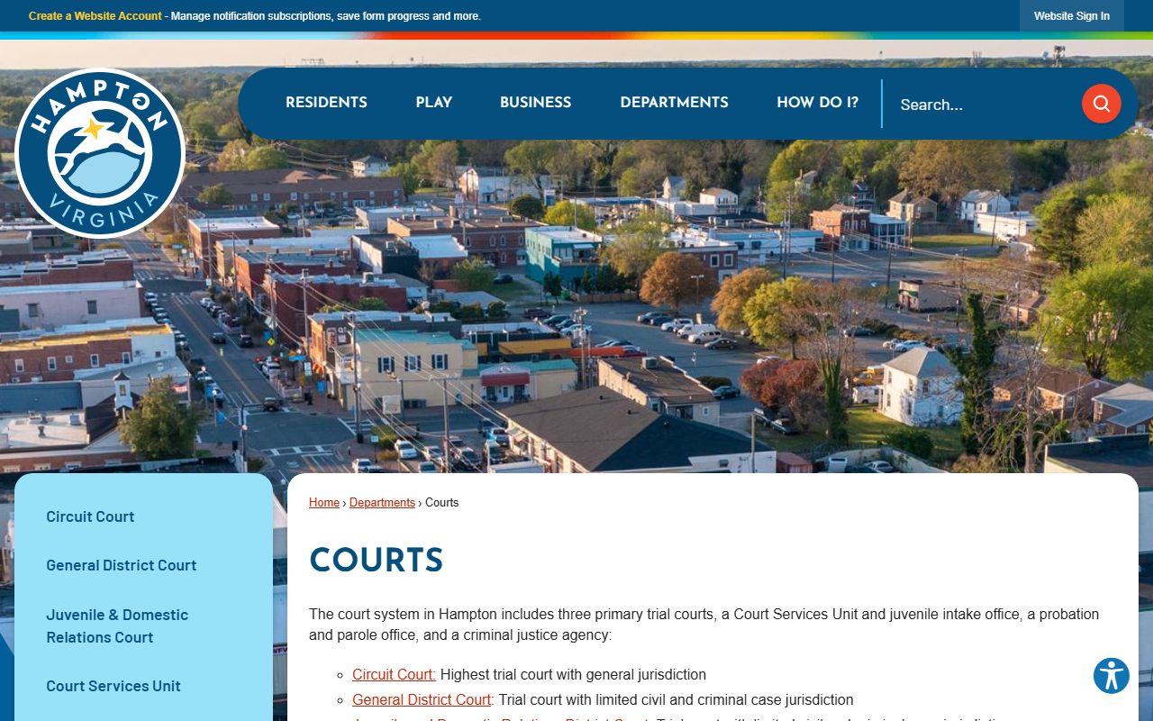 Hampton Residents Directory - Hampton Courts page