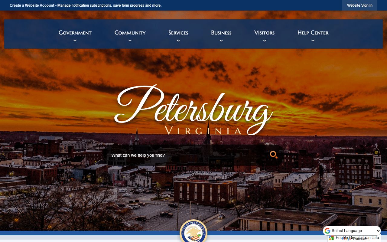 Petersburg Residents Directory - City of Petersburg government homepage
