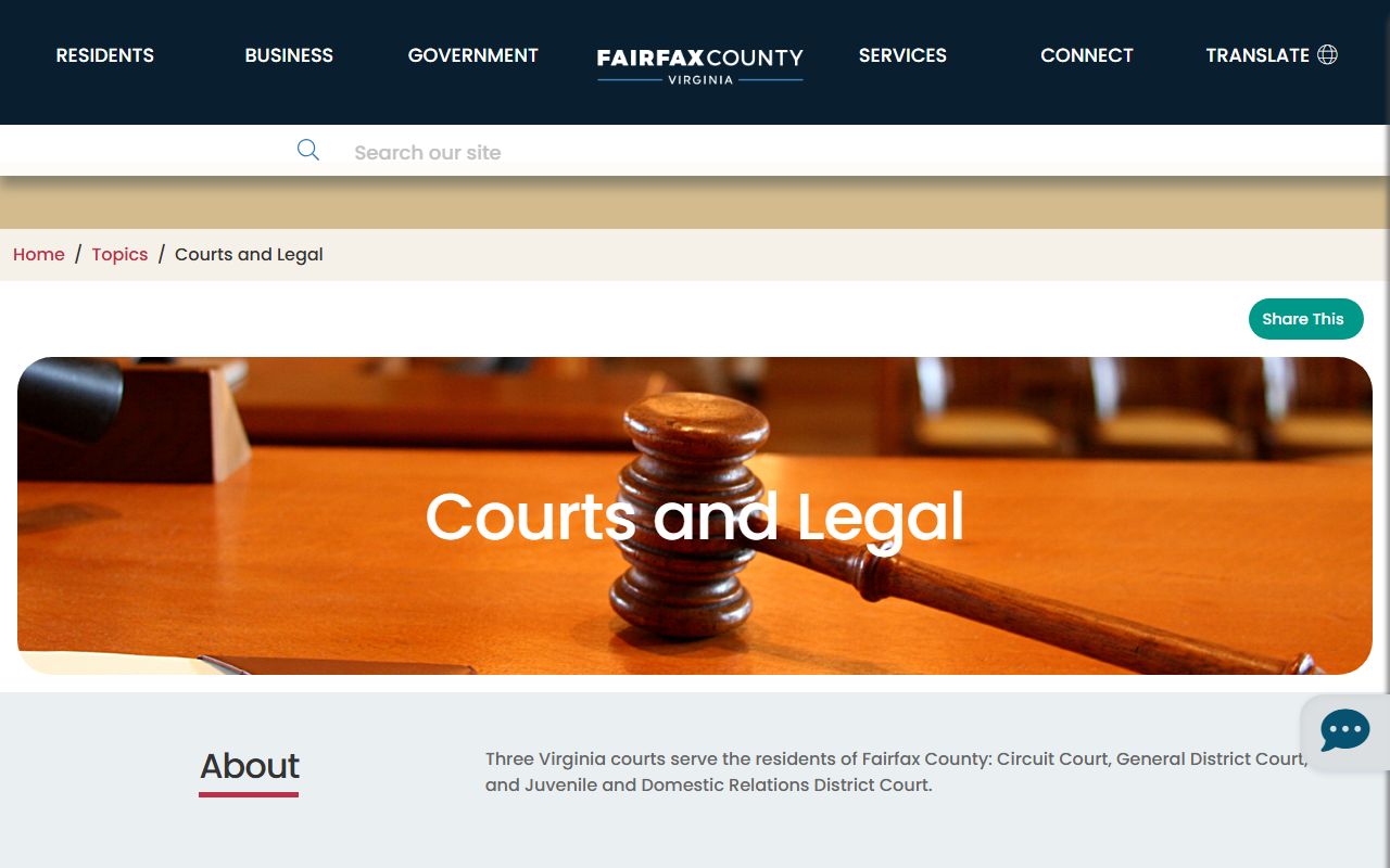 Fairfax County Residents Directory - General District Court
