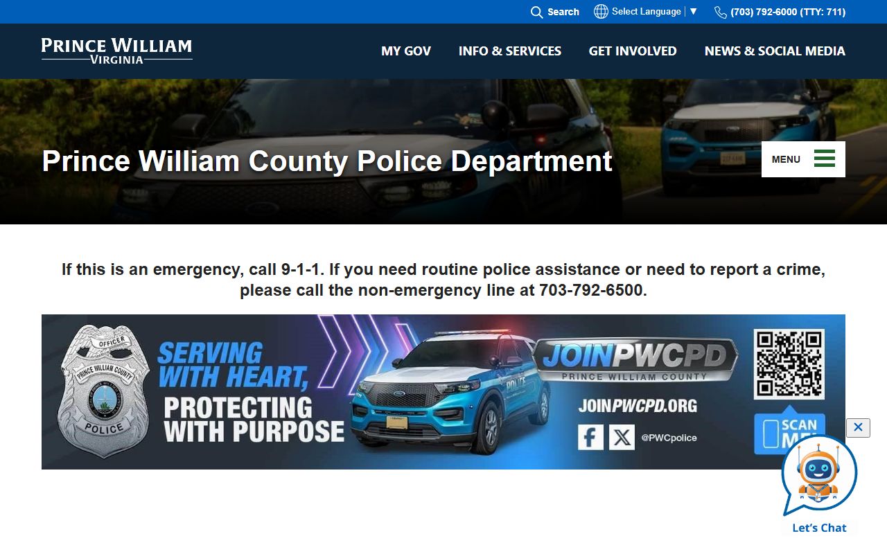 Prince William County Residents Directory - Police Department