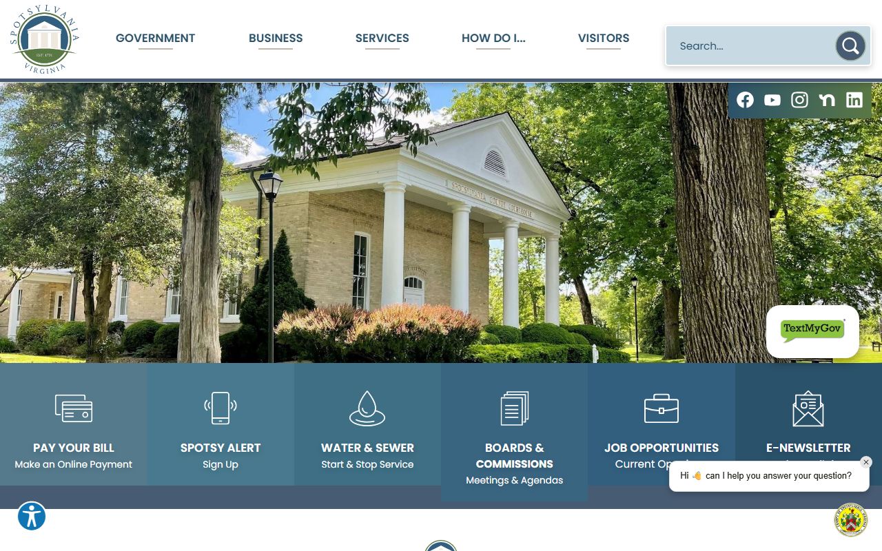 Spotsylvania County Residents Directory - county government home page