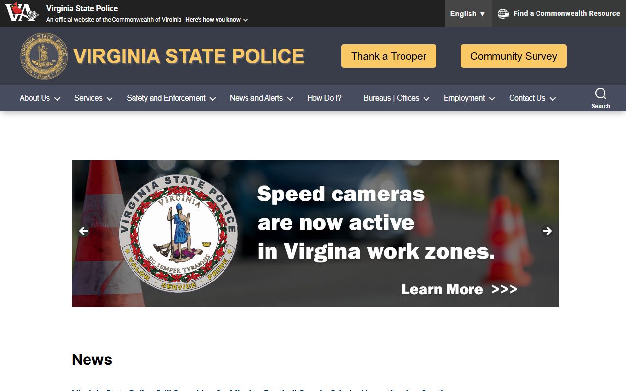 Virginia Beach Residents Directory - Virginia State Police page